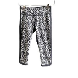 Lululemon Leggings Women's 6 Twiggy Print Nimbus/Soot Light Stretch Ignite Crop